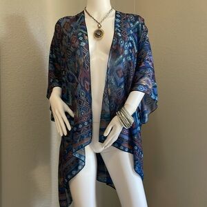 Coldwater Creek Topper or cardigan, boho, western, beach, flowy, feminine, sheer
